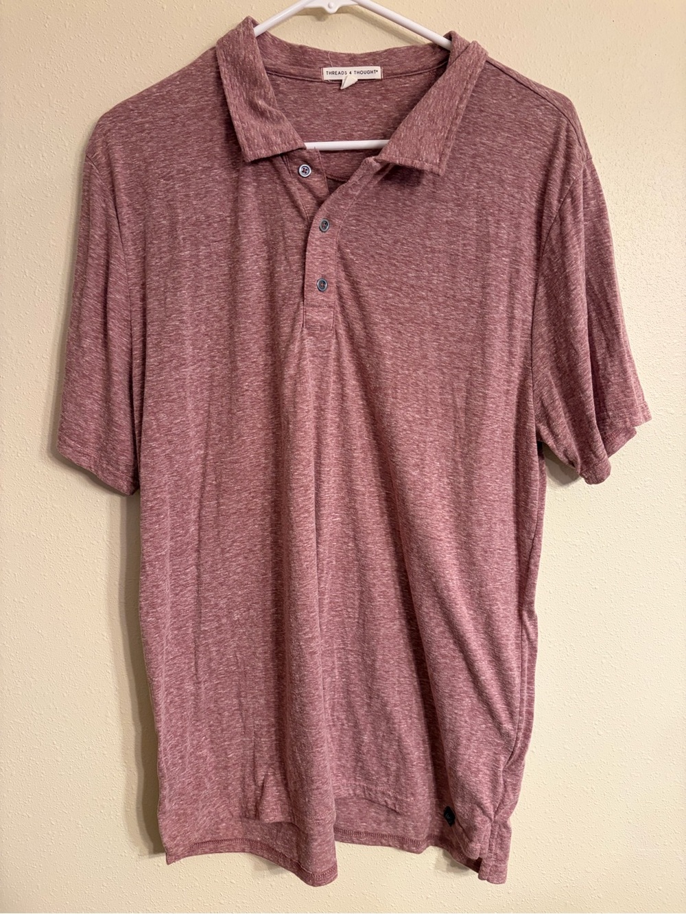 Threads 4 Thought Men's Heathered Maroon Polo